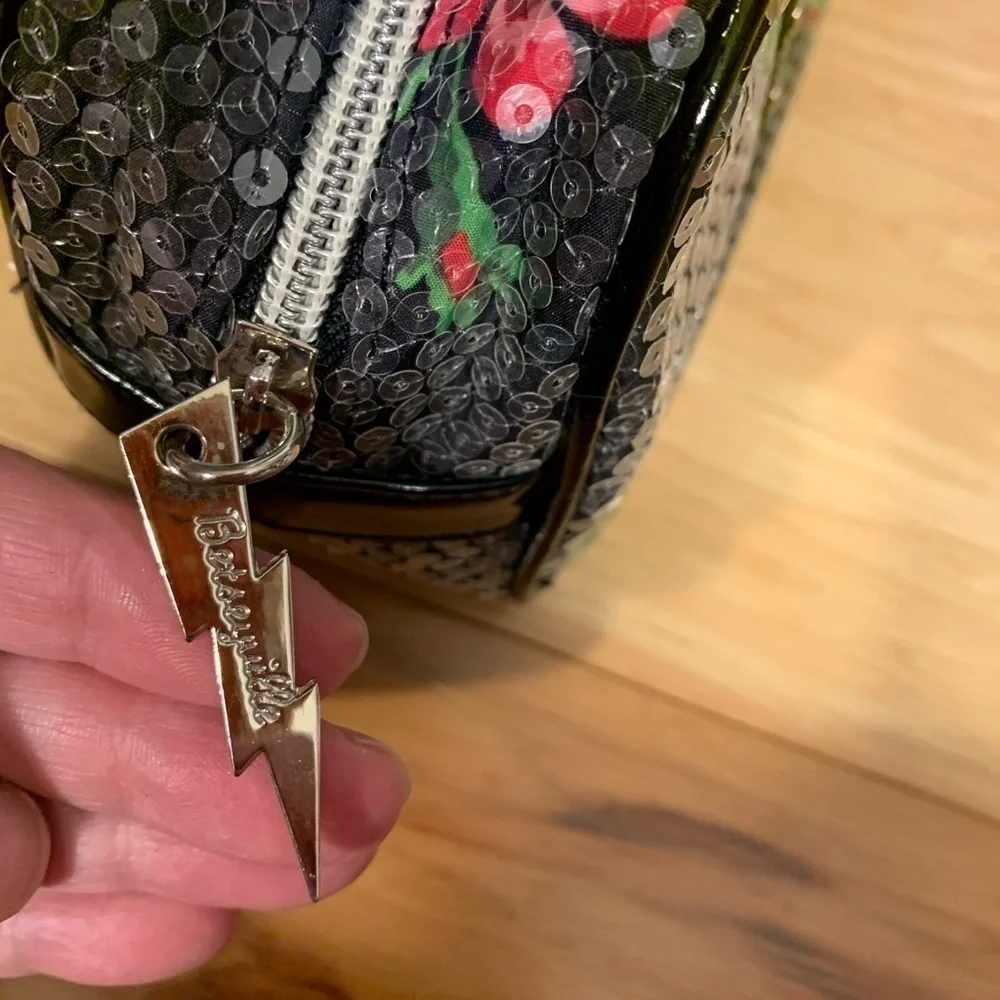 Betseyville floral sequined makeup bag